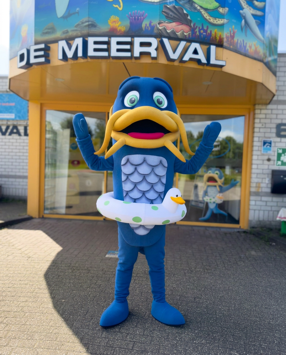 Vinnie, de vrolijke mascotte van Zwembad De Meerval