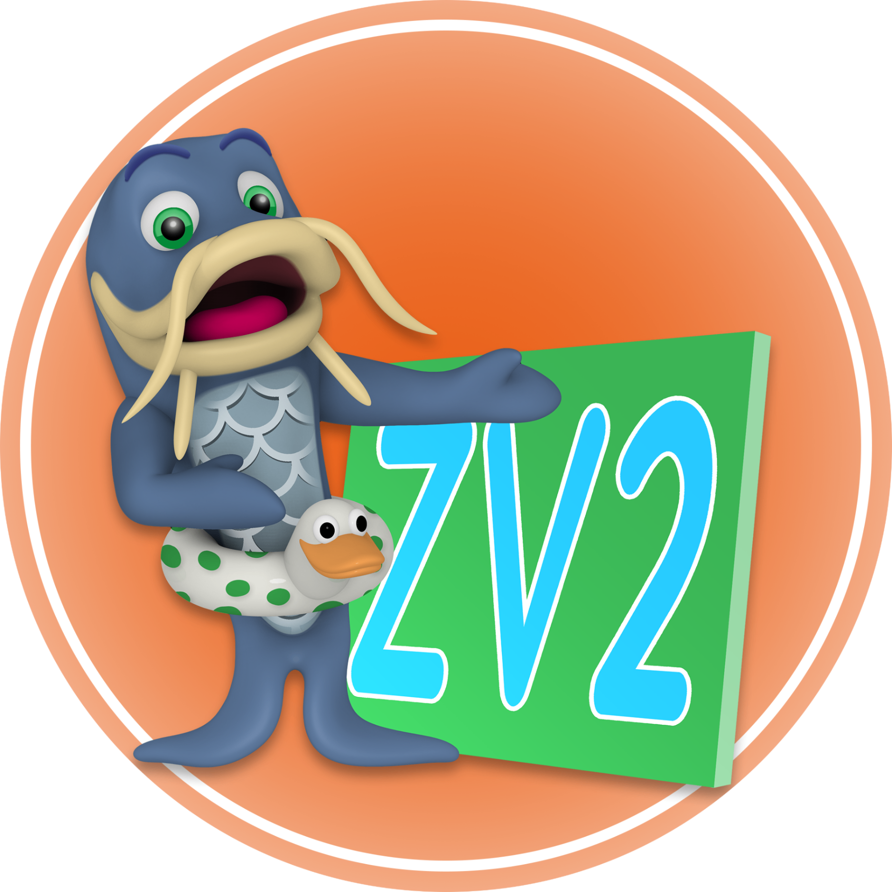 Zwemvaardigheidsdiploma 2 — mascotte De Meerval