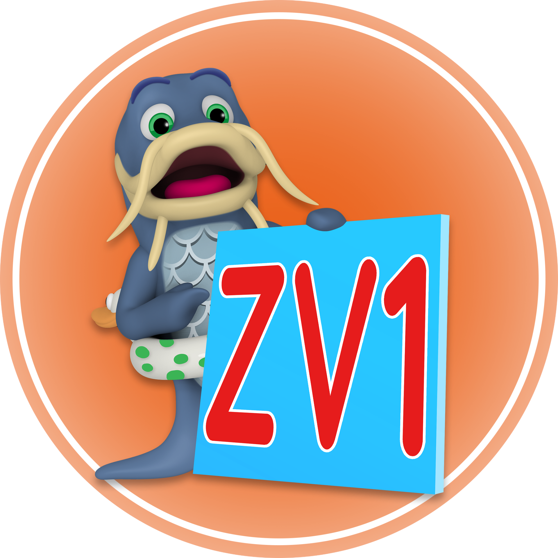 Zwemvaardigheidsdiploma 1 — mascotte De Meerval
