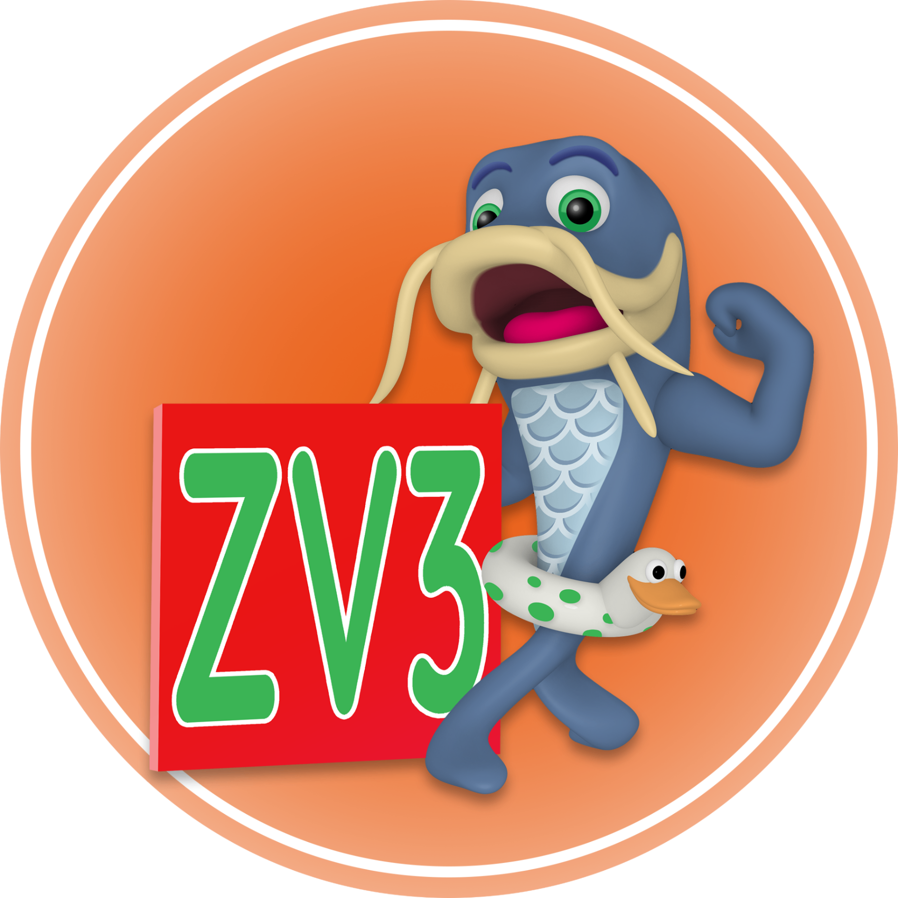 Zwemvaardigheidsdiploma 3 — mascotte De Meerval