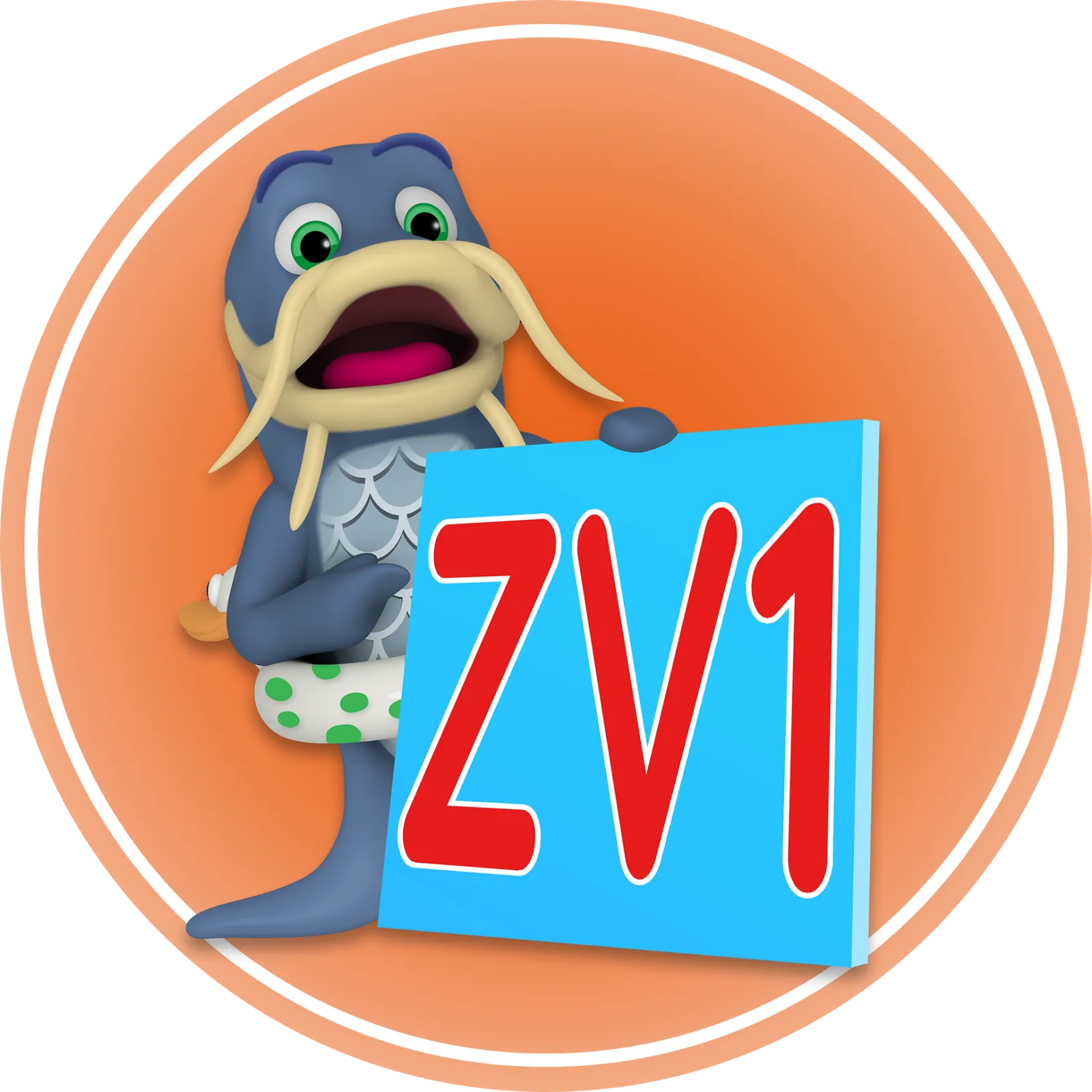 Zwemvaardigheidsdiploma 1 — mascotte De Meerval