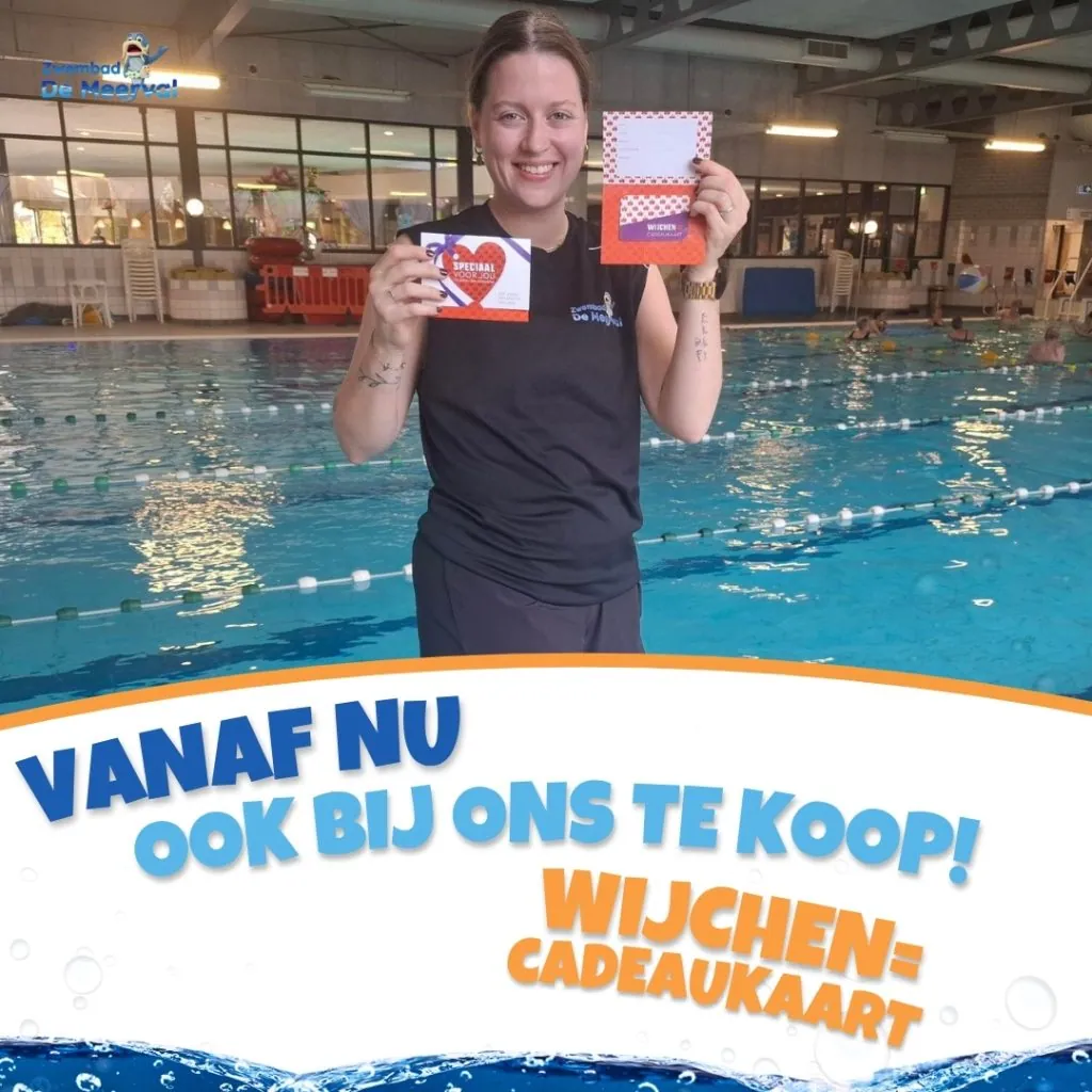 Wijchen= Cadeaukaart verkrijgbaar bij Zwembad De Meerval