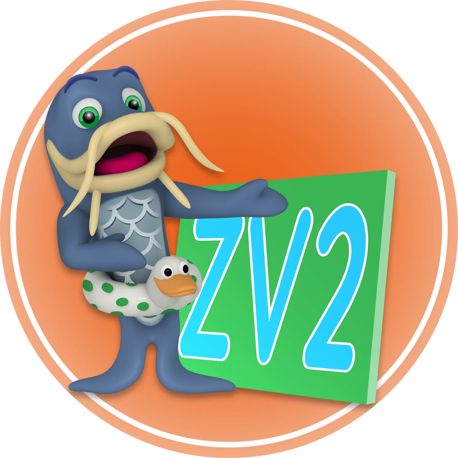 Zwemvaardigheidsdiploma 2 — mascotte De Meerval